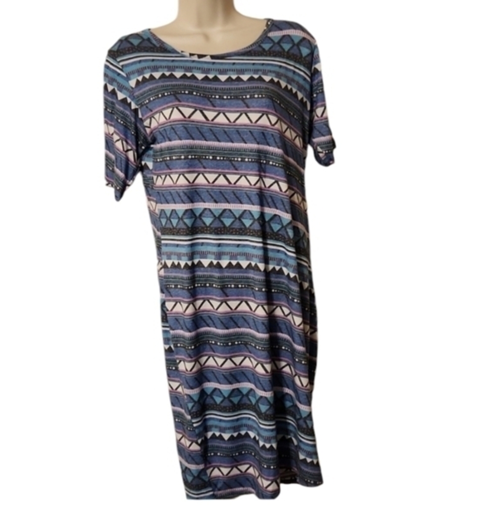 LuLaRoe Striped Womens‎ Dress Large